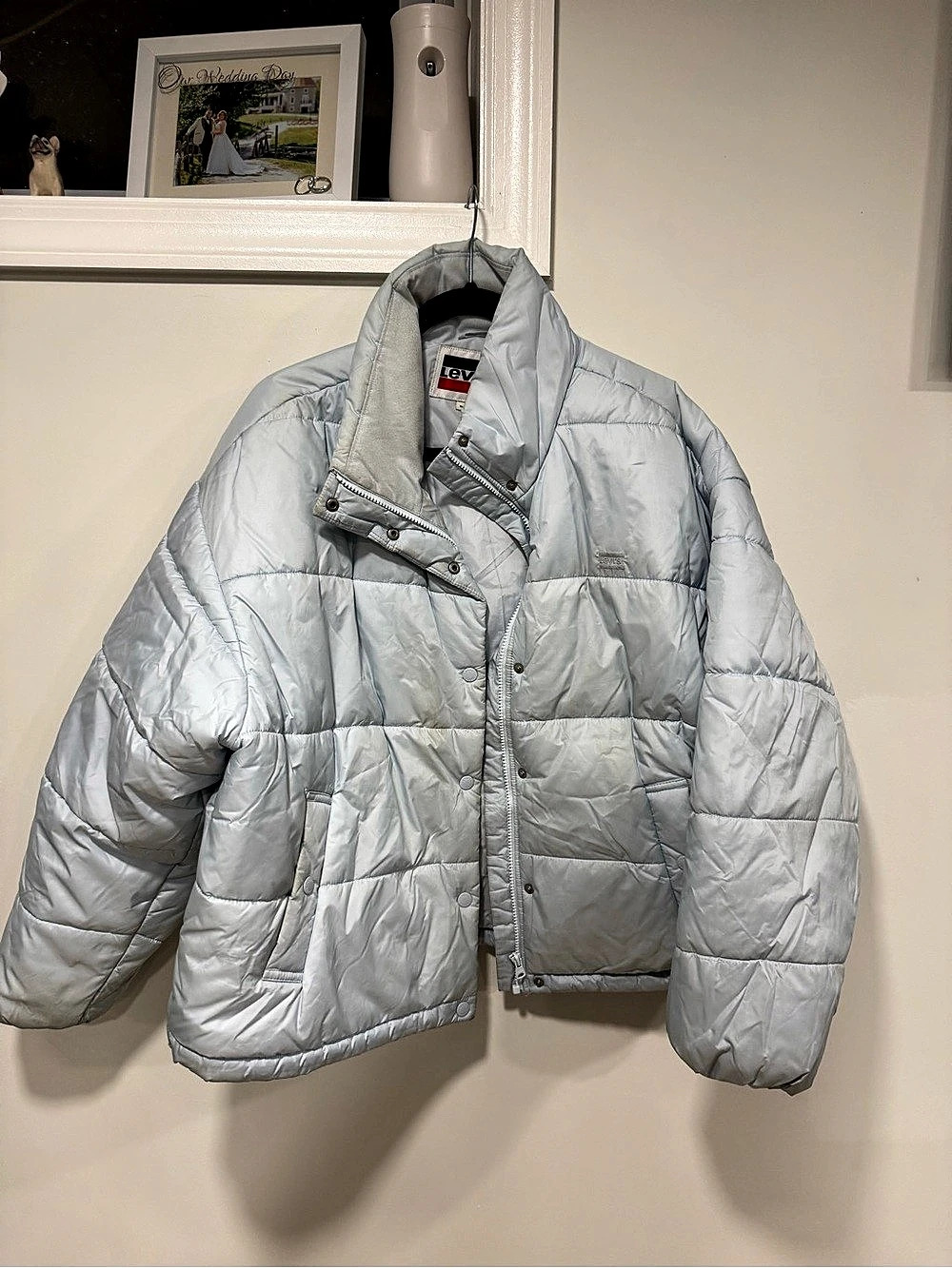 Levi's Light Blue Puffer Jacket